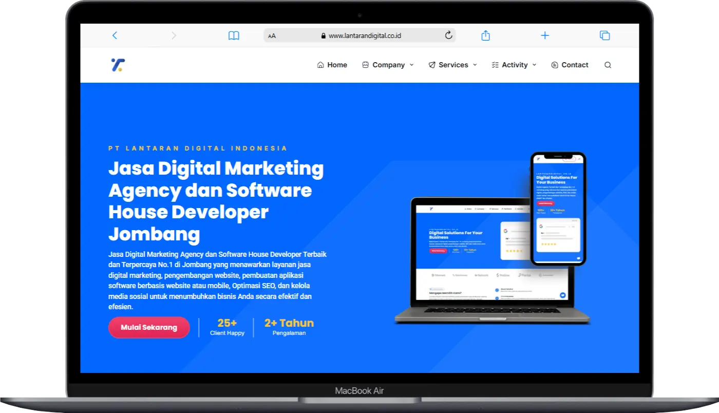 Jasa digital marketing agency dan software house developer no.1 di jombang pt lantaran digital indonesia