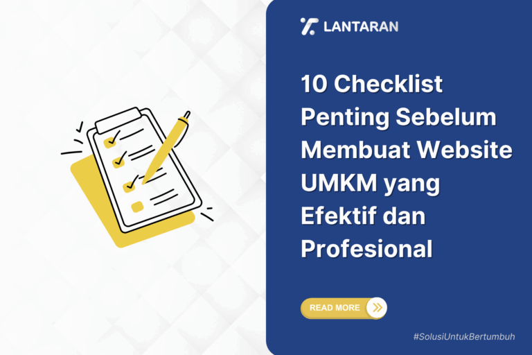 10 checklist penting sebelum membuat website umkm yang efektif dan profesional