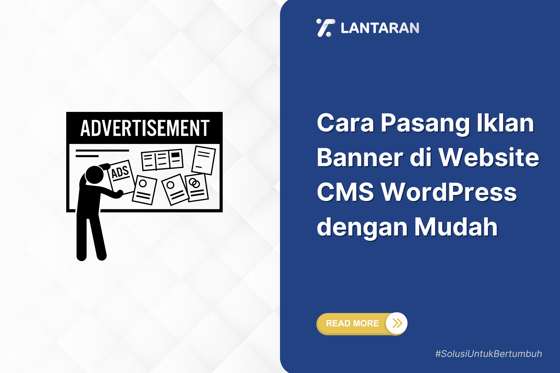 Cara pasang iklan banner di website cms wordpress dengan mudah