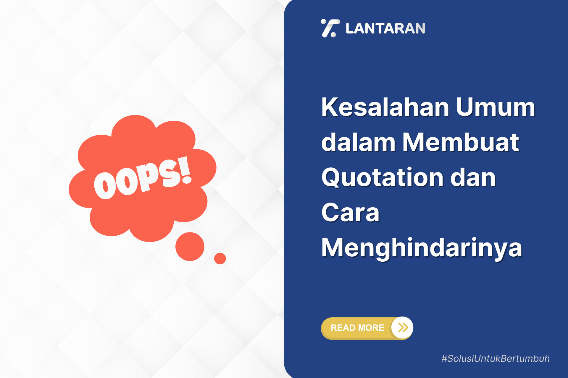 Kesalahan umum dalam membuat quotation dan cara menghindarinya
