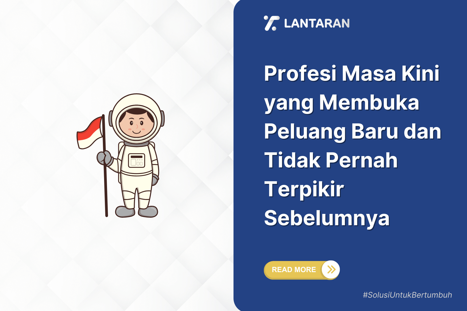 Profesi masa kini yang membuka peluang baru dan tidak pernah terpikir sebelumnya